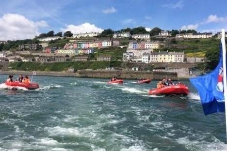 a small boat in a body of water